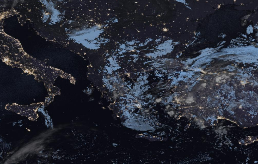 Τελευταία δορυφορική εικόνα νεφοκάλυψης