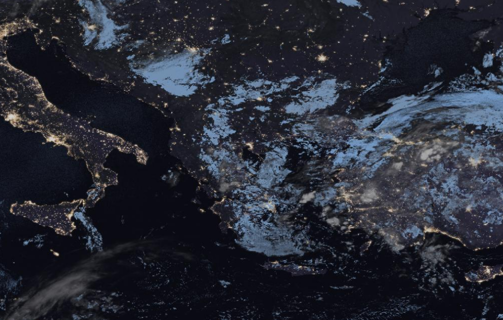 Τελευταία δορυφορική εικόνα νεφοκάλυψης