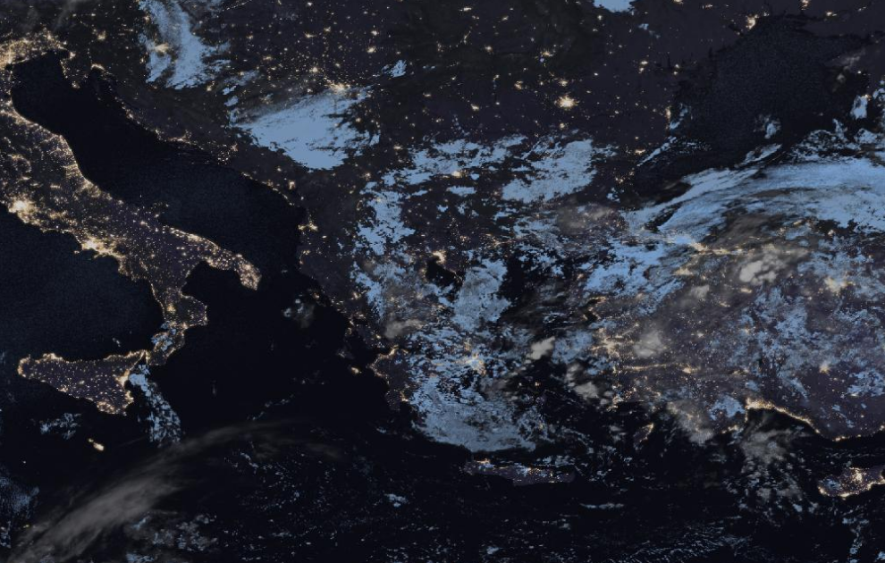 Τελευταία δορυφορική εικόνα νεφοκάλυψης