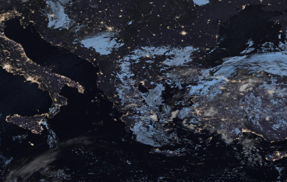 Τελευταία δορυφορική εικόνα νεφοκάλυψης