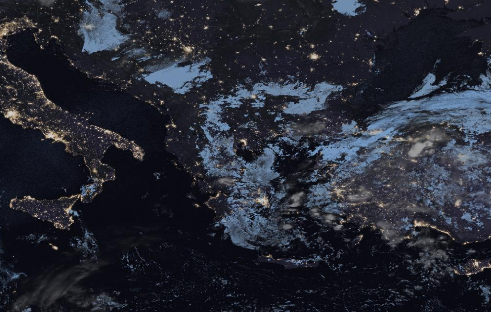 Τελευταία δορυφορική εικόνα νεφοκάλυψης