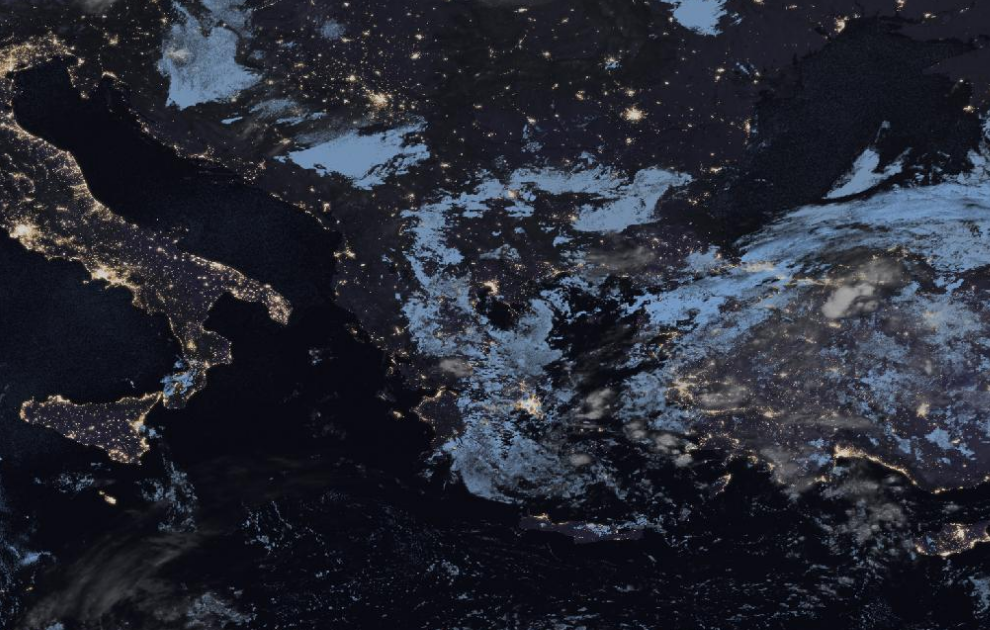 Τελευταία δορυφορική εικόνα νεφοκάλυψης