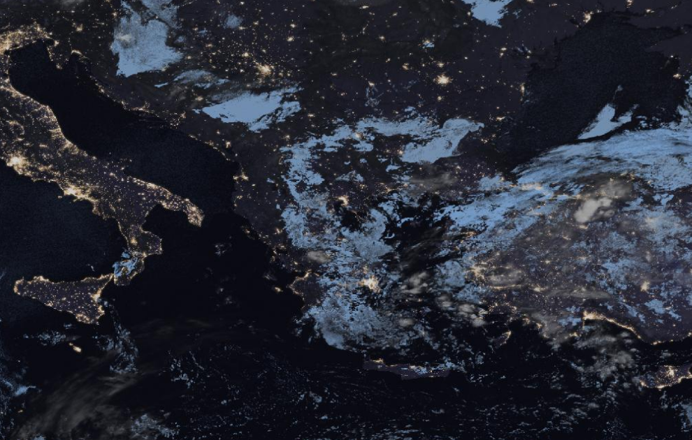 Τελευταία δορυφορική εικόνα νεφοκάλυψης