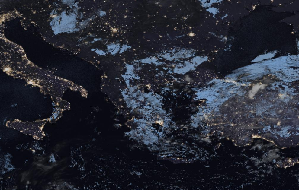 Τελευταία δορυφορική εικόνα νεφοκάλυψης