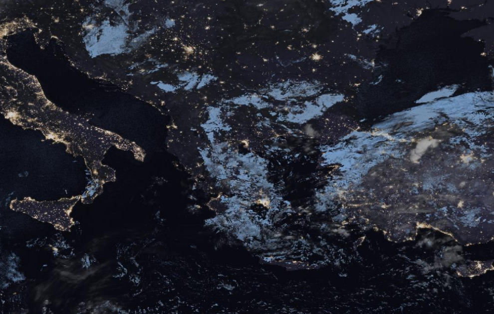 Τελευταία δορυφορική εικόνα νεφοκάλυψης