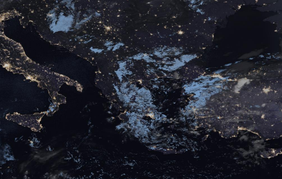 Τελευταία δορυφορική εικόνα νεφοκάλυψης