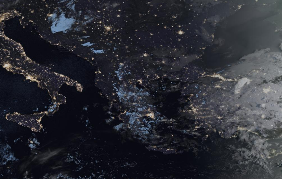 Τελευταία δορυφορική εικόνα νεφοκάλυψης