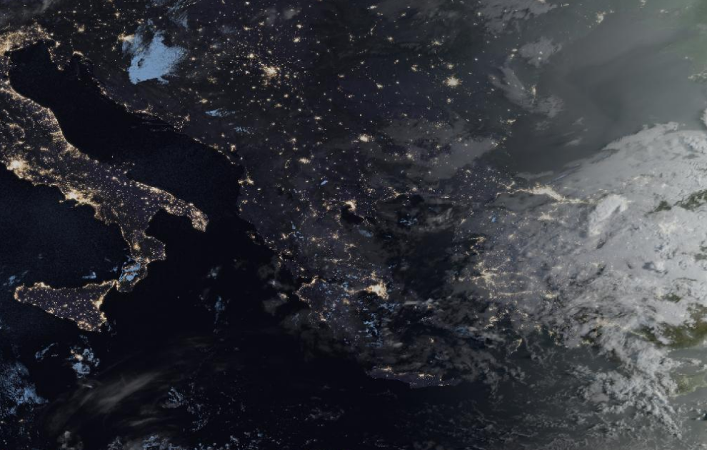 Τελευταία δορυφορική εικόνα νεφοκάλυψης