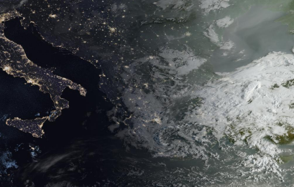 Τελευταία δορυφορική εικόνα νεφοκάλυψης