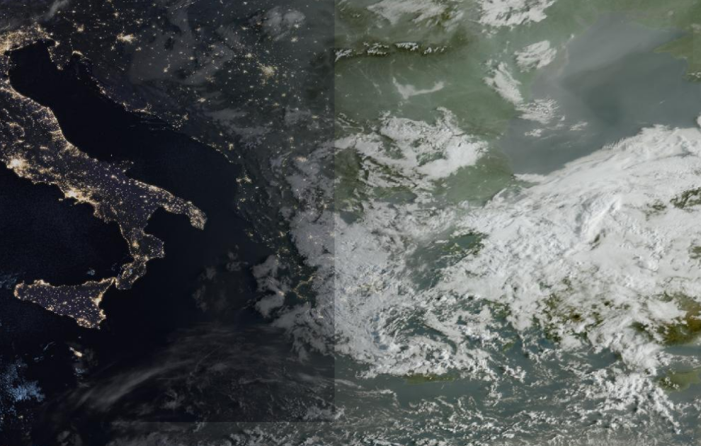 Τελευταία δορυφορική εικόνα νεφοκάλυψης