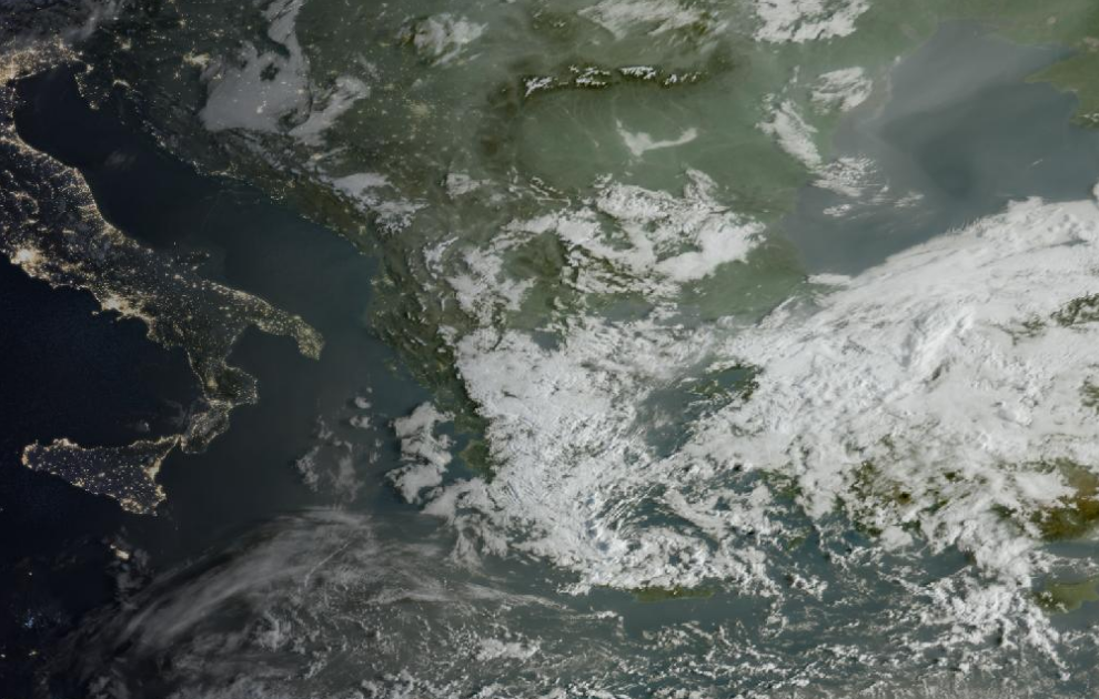 Τελευταία δορυφορική εικόνα νεφοκάλυψης