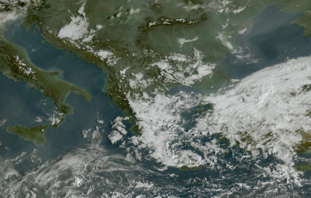 Τελευταία δορυφορική εικόνα νεφοκάλυψης