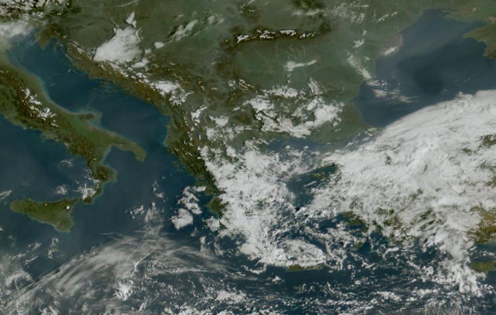 Τελευταία δορυφορική εικόνα νεφοκάλυψης