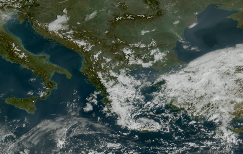 Τελευταία δορυφορική εικόνα νεφοκάλυψης