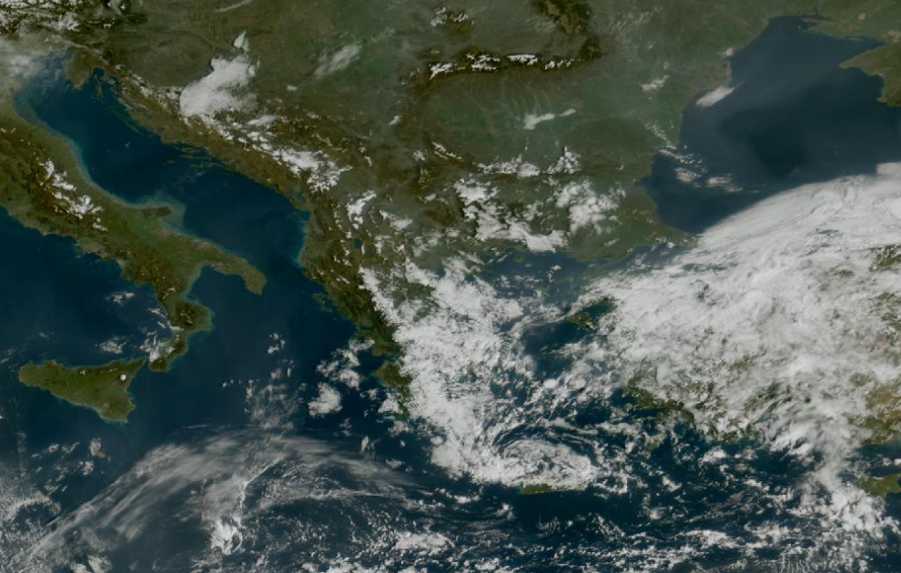 Τελευταία δορυφορική εικόνα νεφοκάλυψης