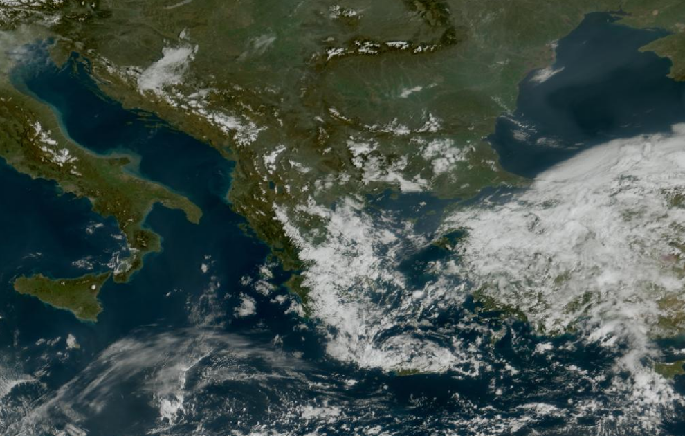 Τελευταία δορυφορική εικόνα νεφοκάλυψης