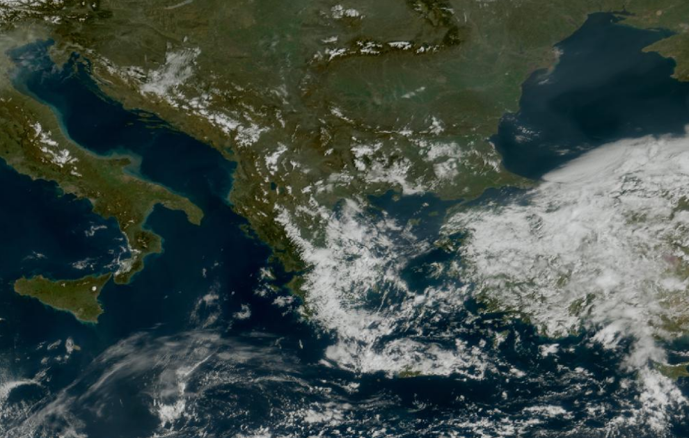 Τελευταία δορυφορική εικόνα νεφοκάλυψης