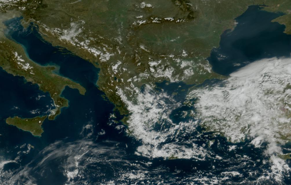 Τελευταία δορυφορική εικόνα νεφοκάλυψης