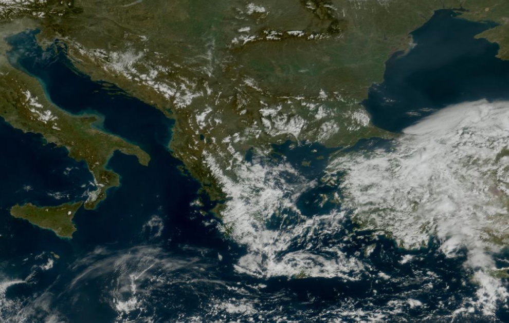 Τελευταία δορυφορική εικόνα νεφοκάλυψης