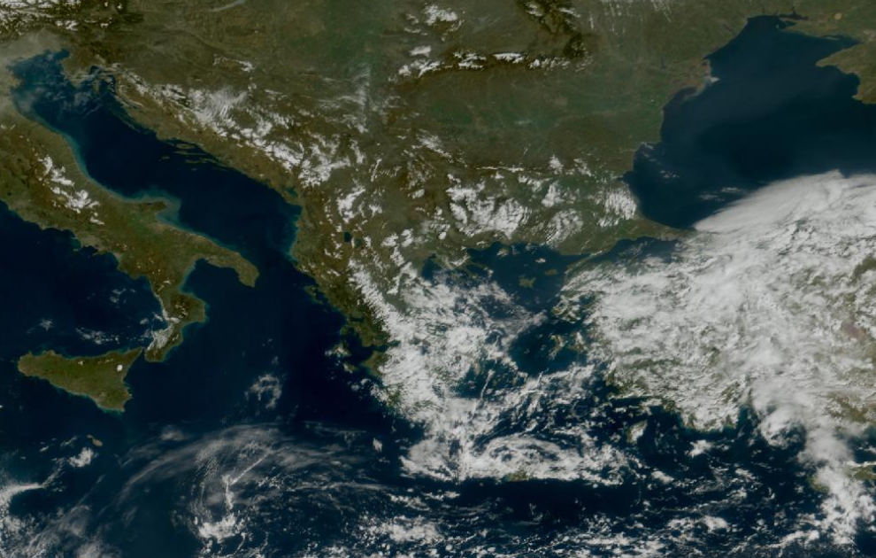 Τελευταία δορυφορική εικόνα νεφοκάλυψης