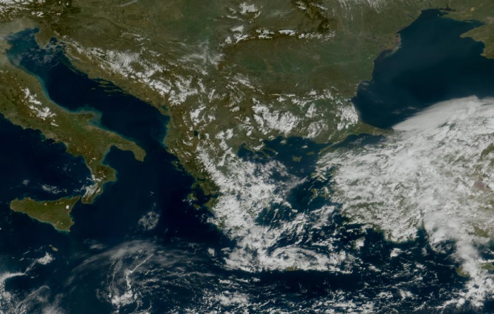 Τελευταία δορυφορική εικόνα νεφοκάλυψης