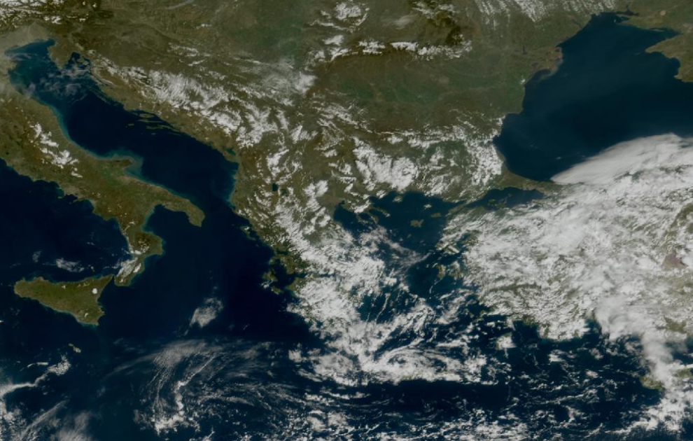 Τελευταία δορυφορική εικόνα νεφοκάλυψης