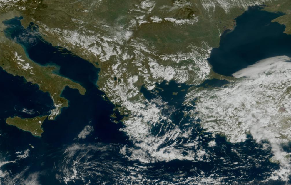 Τελευταία δορυφορική εικόνα νεφοκάλυψης