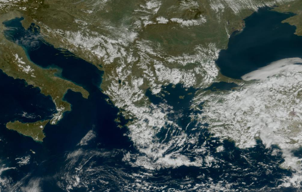 Τελευταία δορυφορική εικόνα νεφοκάλυψης