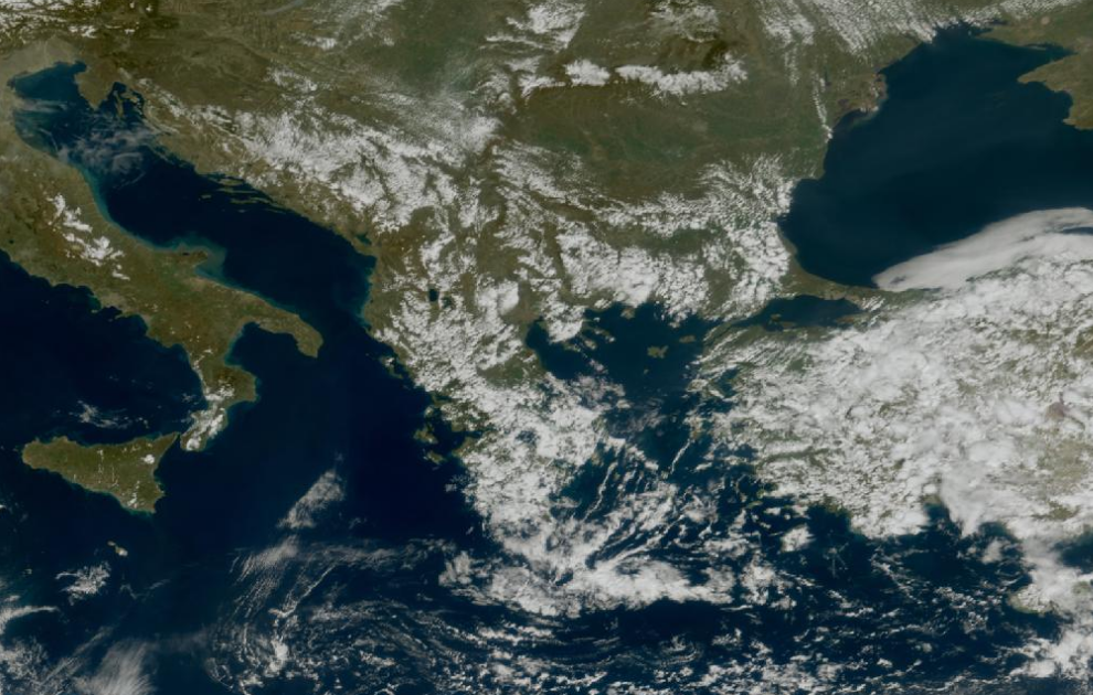 Τελευταία δορυφορική εικόνα νεφοκάλυψης