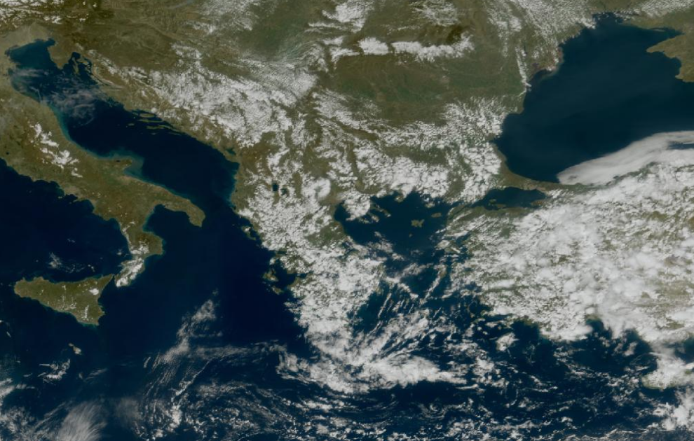 Τελευταία δορυφορική εικόνα νεφοκάλυψης