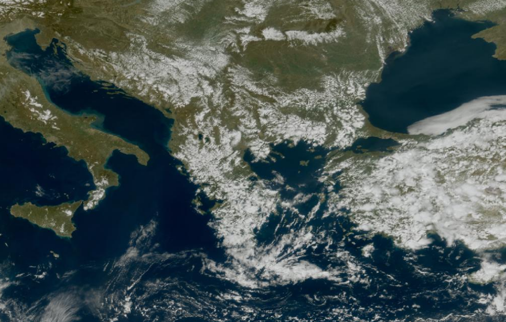 Τελευταία δορυφορική εικόνα νεφοκάλυψης