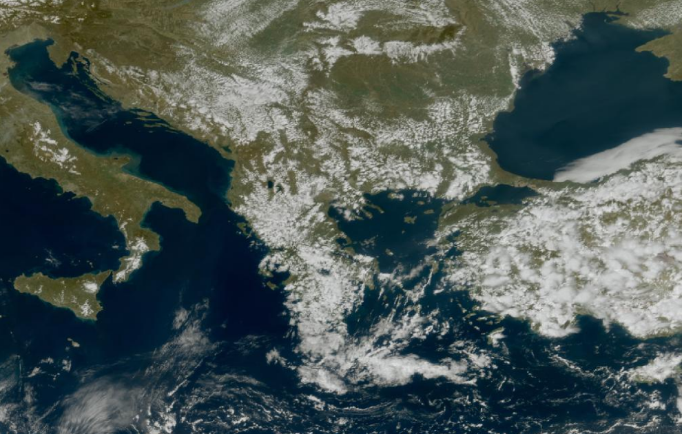 Τελευταία δορυφορική εικόνα νεφοκάλυψης