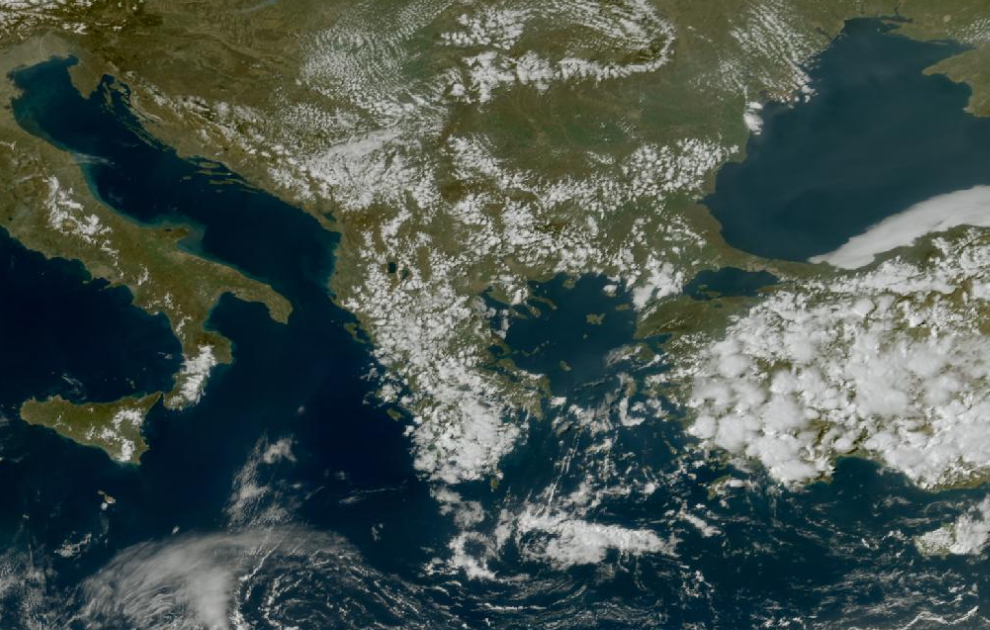 Τελευταία δορυφορική εικόνα νεφοκάλυψης