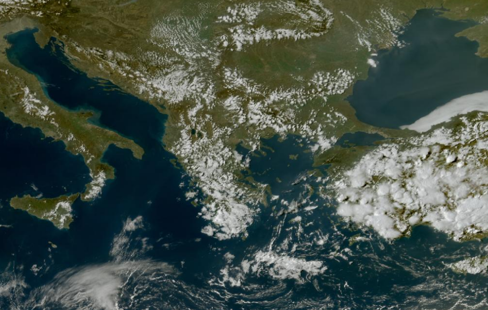 Τελευταία δορυφορική εικόνα νεφοκάλυψης