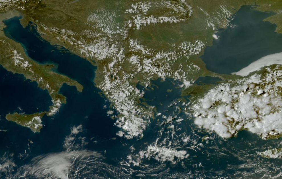 Τελευταία δορυφορική εικόνα νεφοκάλυψης