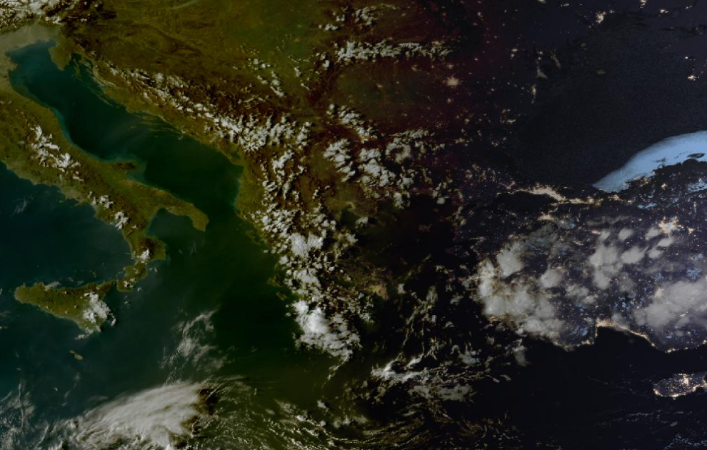 Τελευταία δορυφορική εικόνα νεφοκάλυψης