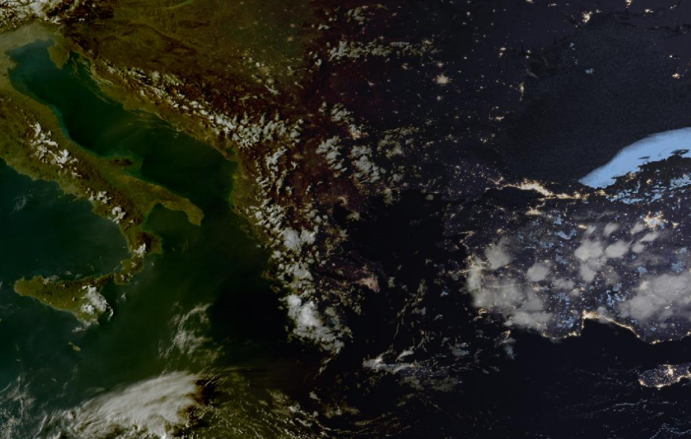 Τελευταία δορυφορική εικόνα νεφοκάλυψης