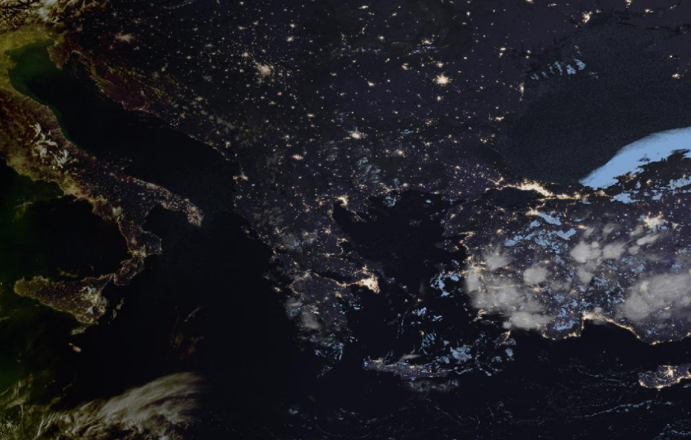 Τελευταία δορυφορική εικόνα νεφοκάλυψης