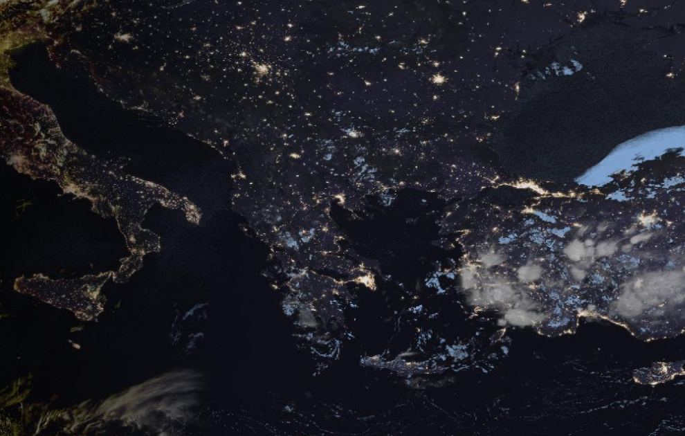 Τελευταία δορυφορική εικόνα νεφοκάλυψης