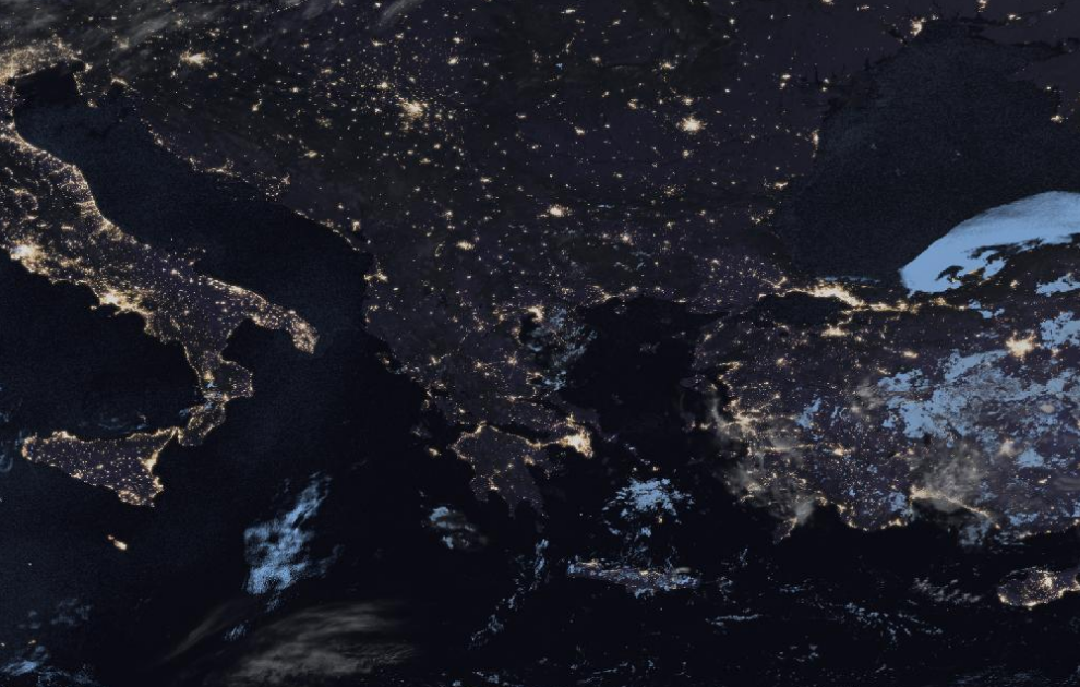 Τελευταία δορυφορική εικόνα νεφοκάλυψης