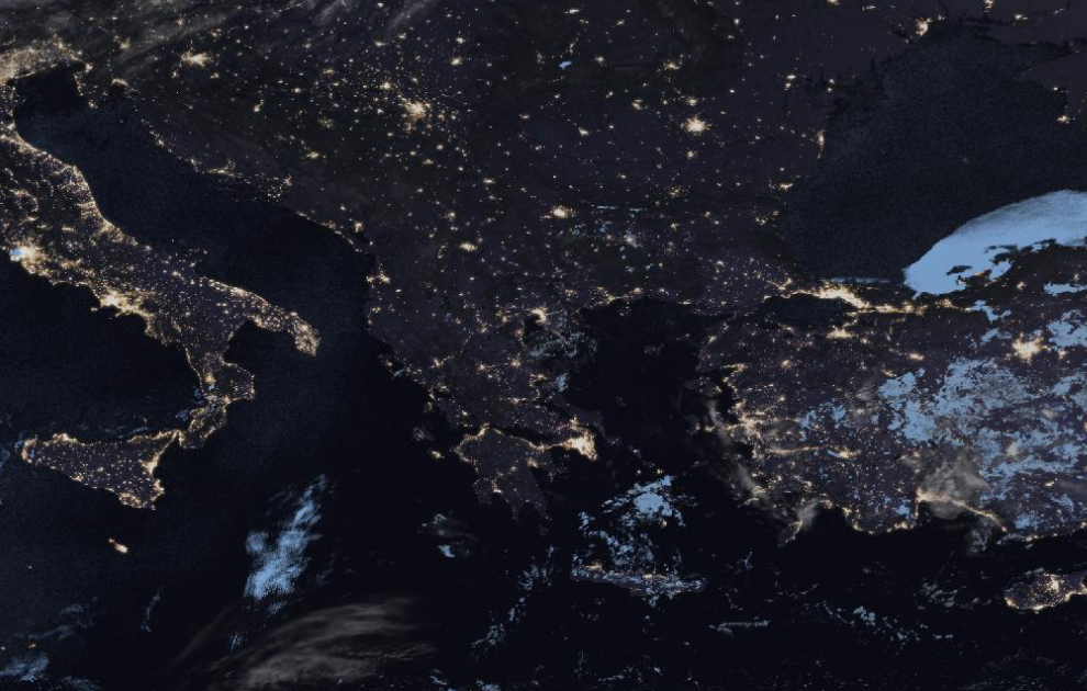 Τελευταία δορυφορική εικόνα νεφοκάλυψης