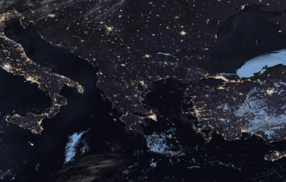 Τελευταία δορυφορική εικόνα νεφοκάλυψης