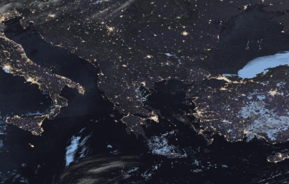 Τελευταία δορυφορική εικόνα νεφοκάλυψης