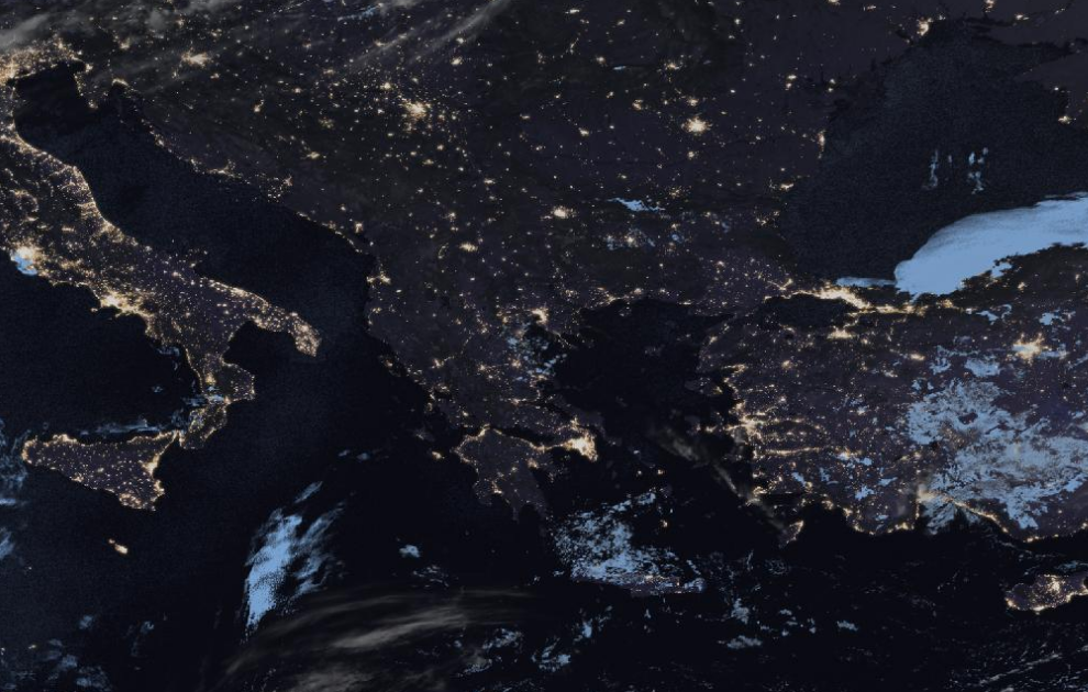 Τελευταία δορυφορική εικόνα νεφοκάλυψης