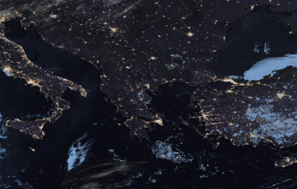 Τελευταία δορυφορική εικόνα νεφοκάλυψης