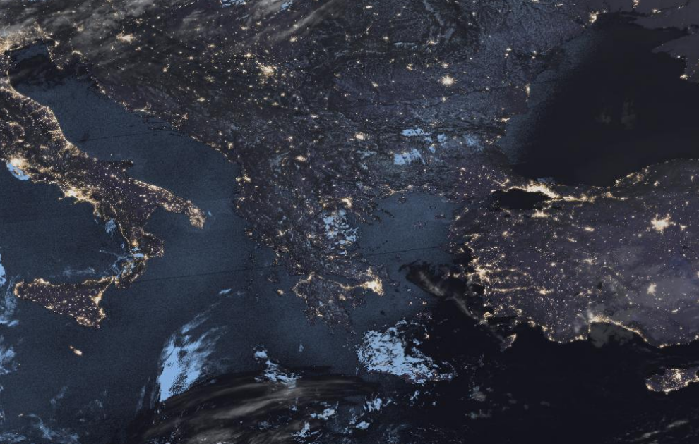 Τελευταία δορυφορική εικόνα νεφοκάλυψης