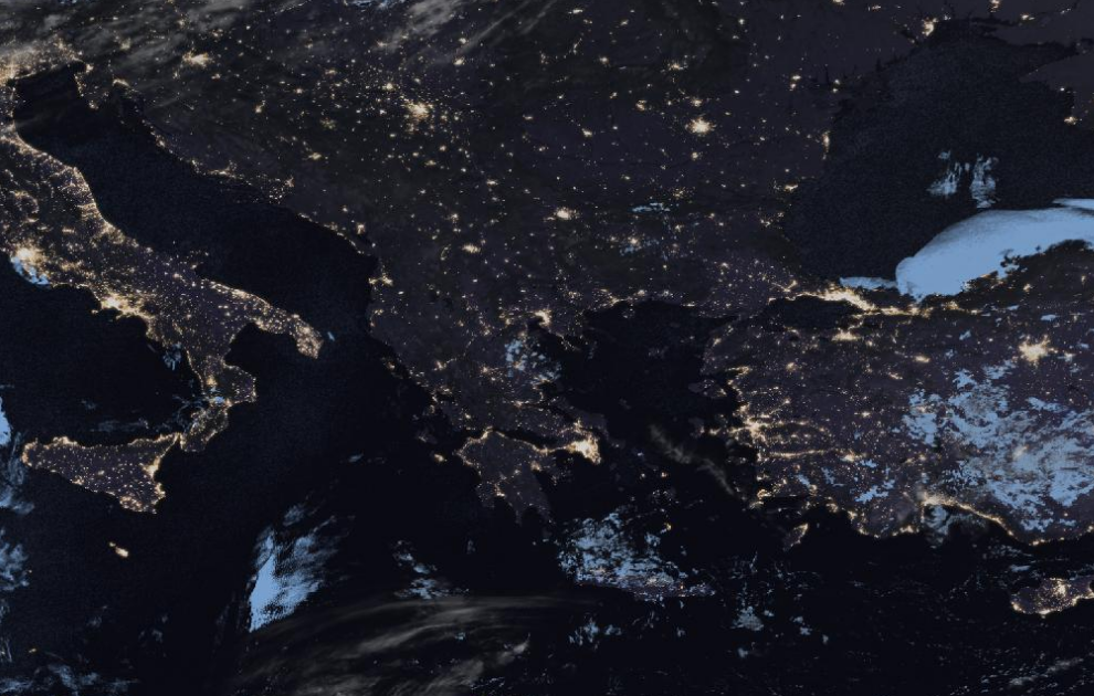 Τελευταία δορυφορική εικόνα νεφοκάλυψης