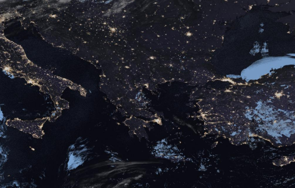 Τελευταία δορυφορική εικόνα νεφοκάλυψης