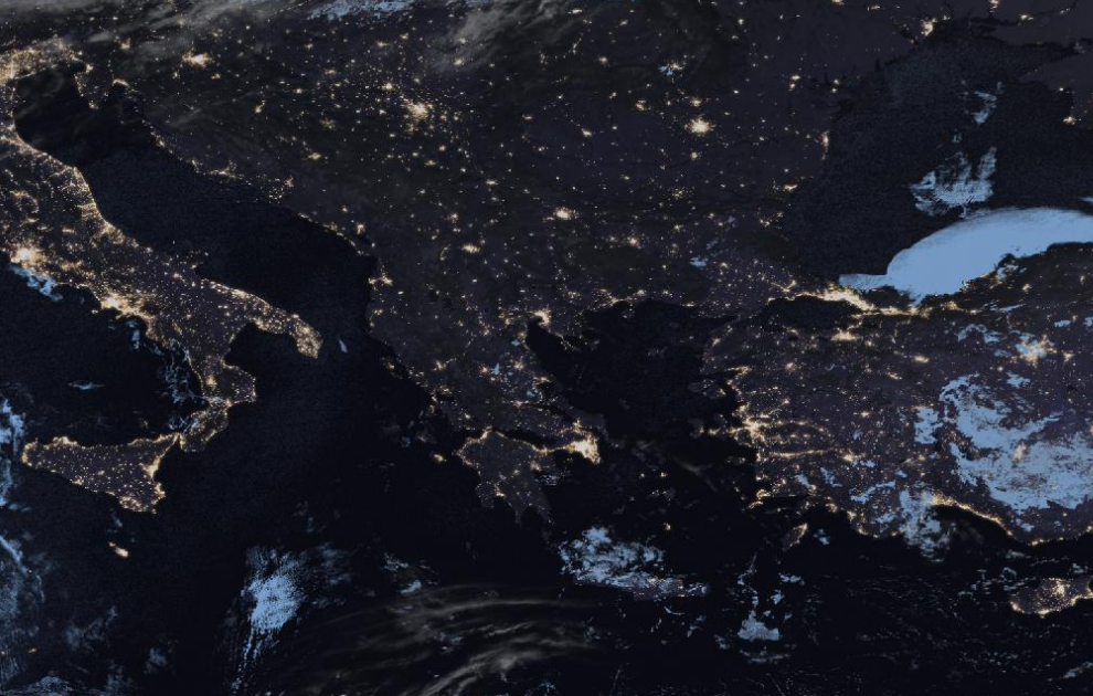 Τελευταία δορυφορική εικόνα νεφοκάλυψης