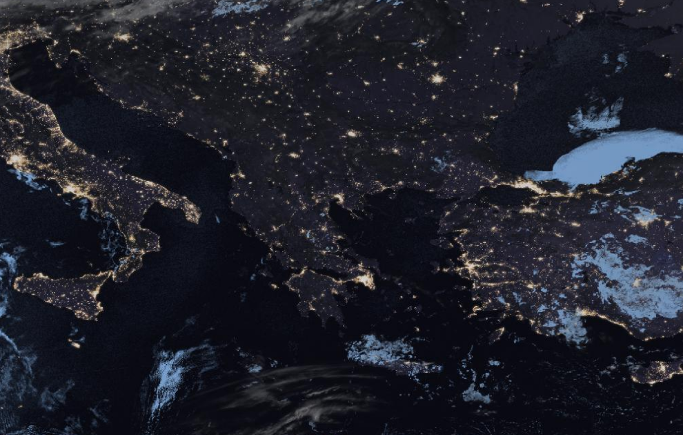 Τελευταία δορυφορική εικόνα νεφοκάλυψης